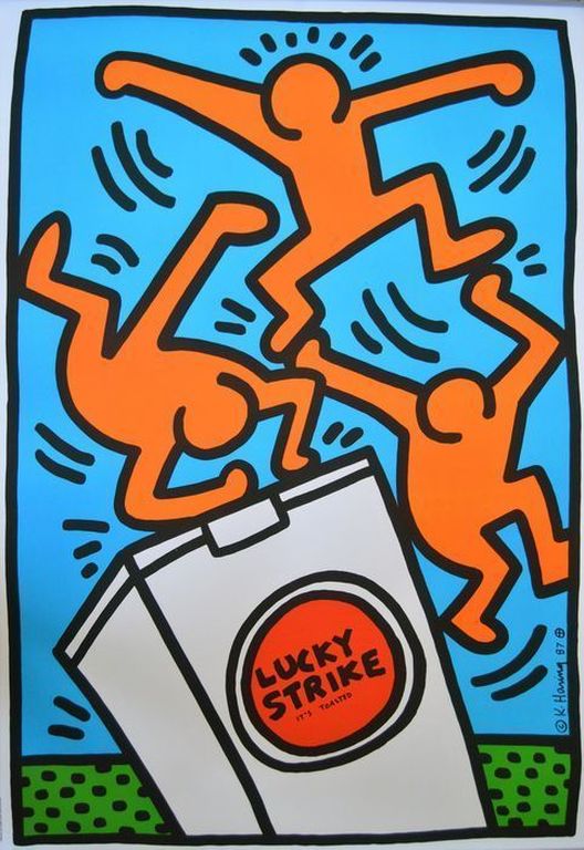 Keith Haring: Lucky Strike (blue, yellow and white) kopen? Bied vanaf 229!