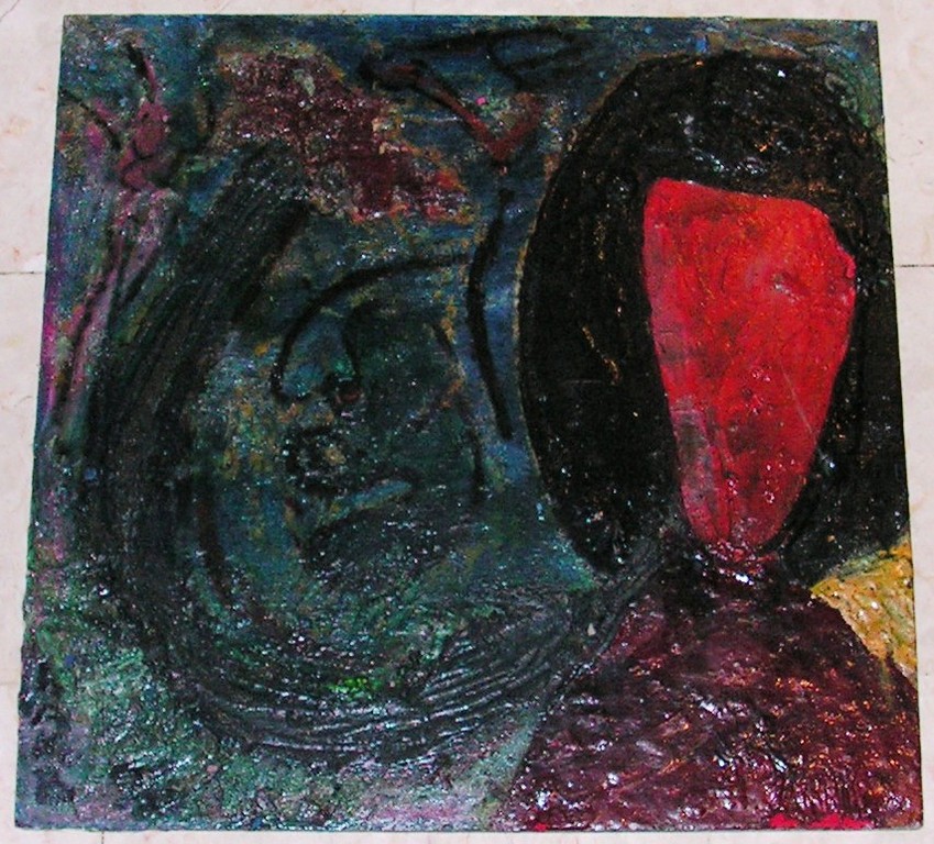 Mat Lamb - olieverf op paneel - abstract - 1996 - museum stuk. kopen? Bied vanaf 450!