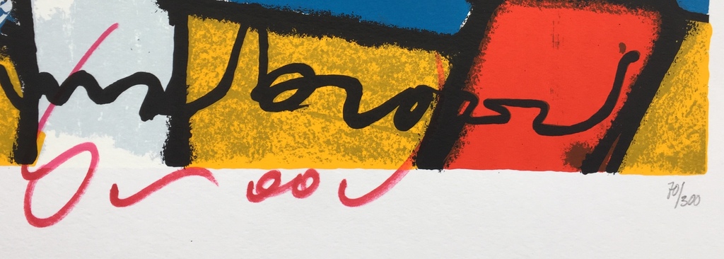 Herman Brood - Golfer - Originele hand gesigneerde zeefdruk kopen? Bied vanaf 1!