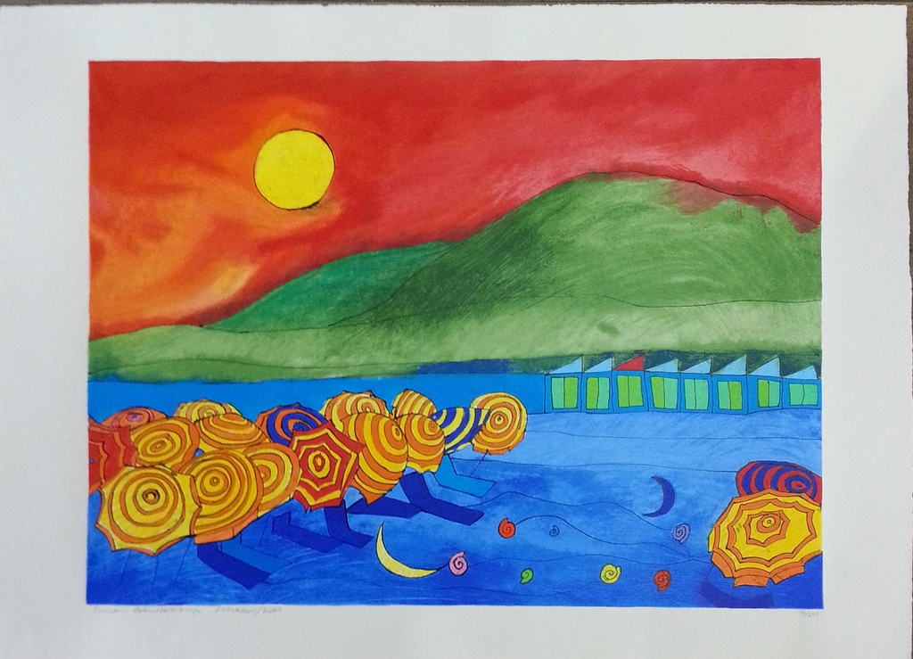 Susan Schildkamp, zeefdruk op papier,titel : kopen? Bied vanaf 1!