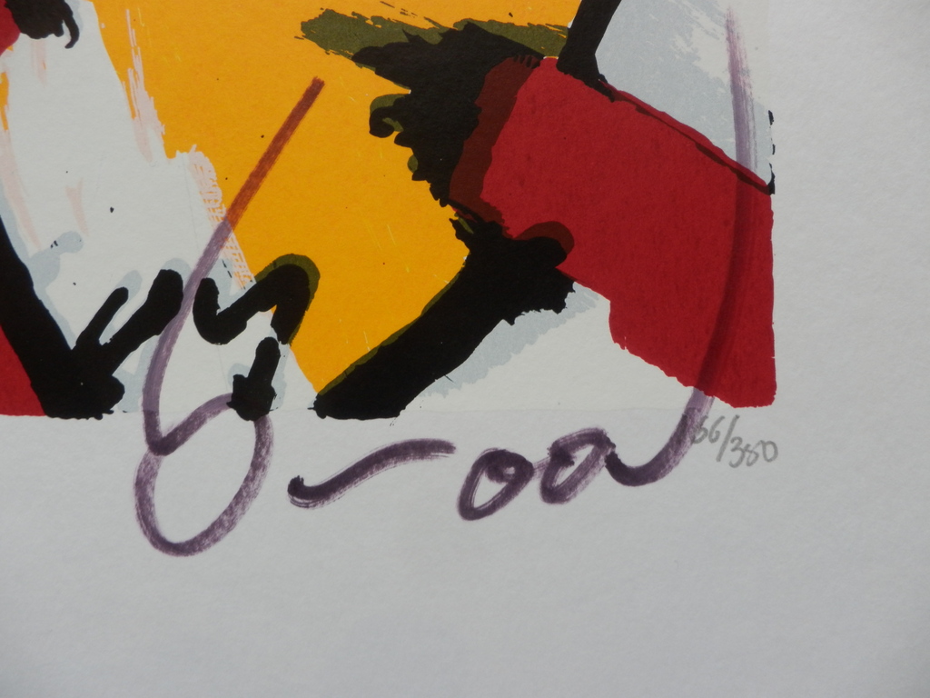HERMAN BROOD, Gelimiteerde en HANDGESIGNEERDE Zeefdruk  MOEDER EN KIND kopen? Bied vanaf 175!