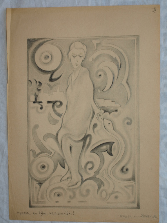 KAREL VAN SEBEN (1893-1988)–Tekening–Teder en lijn, verschijn!–Gesigneerd-1958  kopen? Bied vanaf 10!