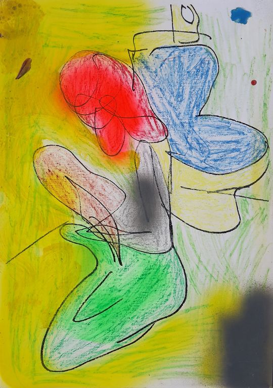 Peter Klashorst - Piklasso - gemengde techniek op papier - gesigneerd kopen? Bied vanaf 1!