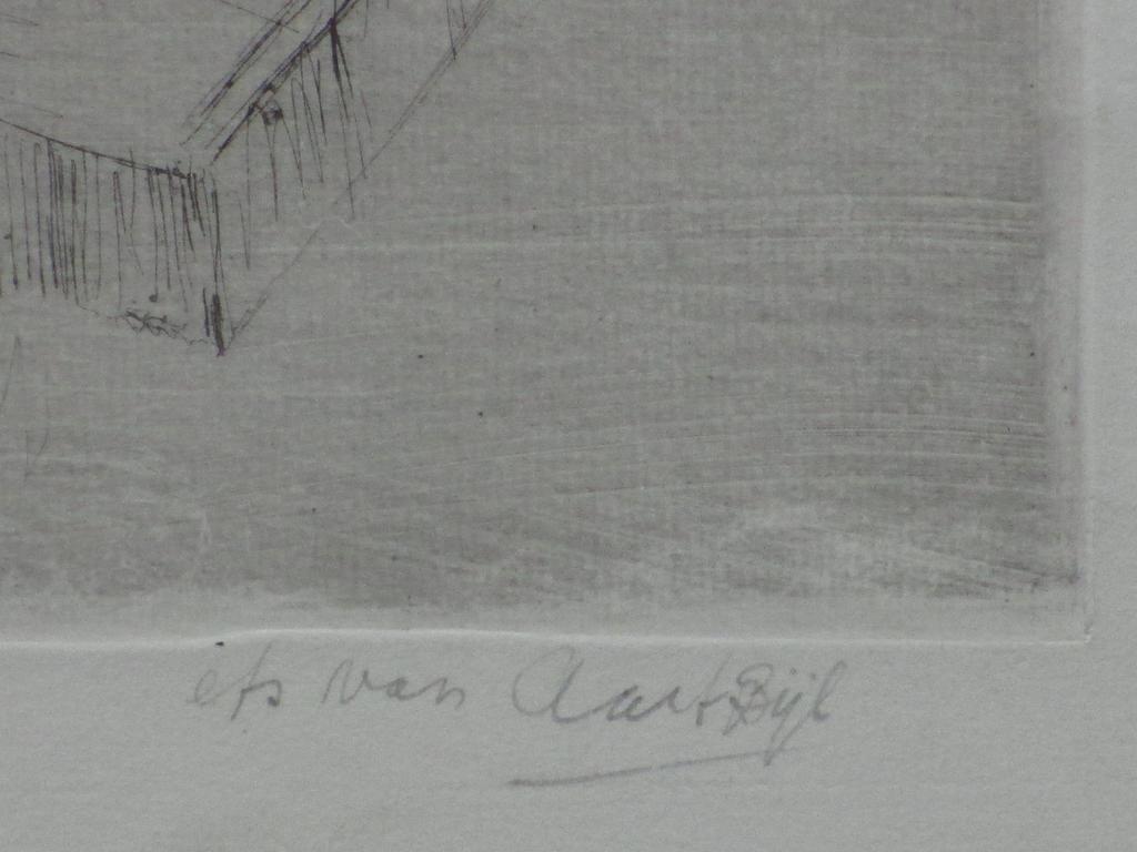 Aart Bijl, Ets, Schepen aan de Rotterdamse kades kopen? Bied vanaf 55!