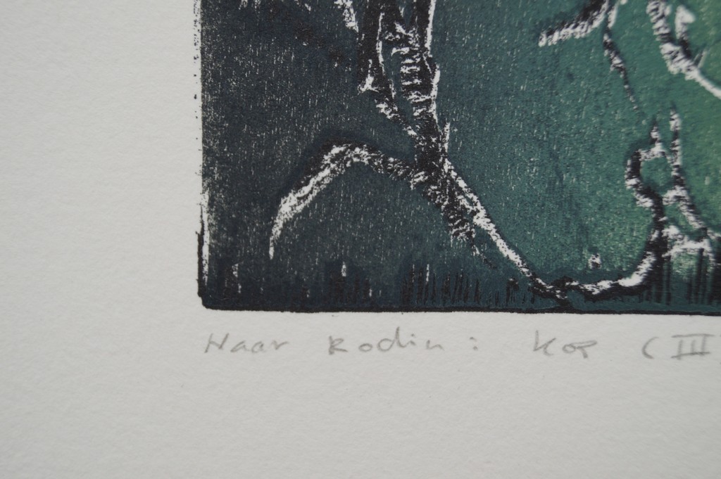 Daniel Tavenier - gesigneerde  ets - Naar Rodin: Kop III  kopen? Bied vanaf 1!