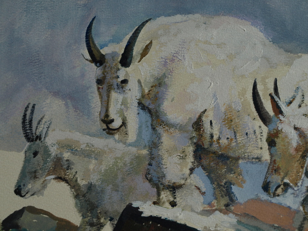 Onbekende kunstenaar : Olieverf op karton, Berglandschap – ingelijst  kopen? Bied vanaf 1!