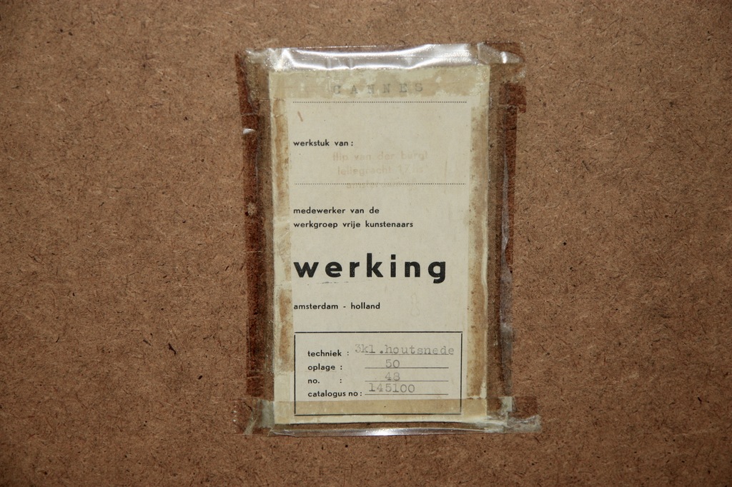 Flip van der Burgt: 3 kleuren houtsnede: Cannes kopen? Bied vanaf 175!