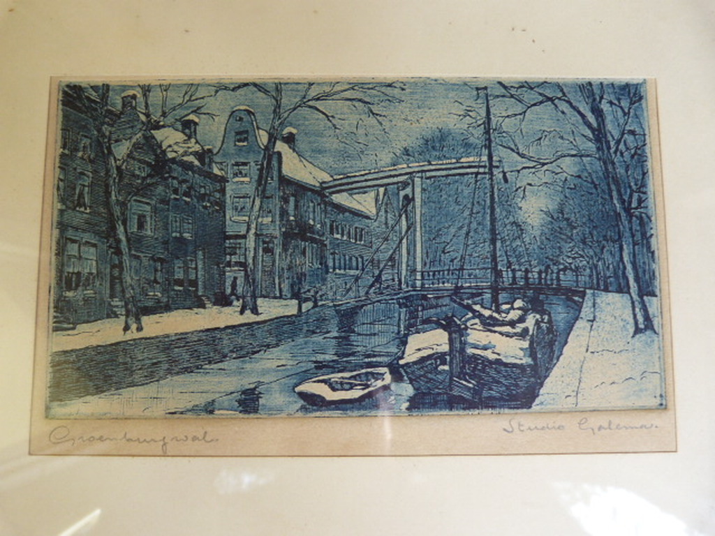 Groenburgwal - ets - Arjen Galema. kopen? Bied vanaf 30!