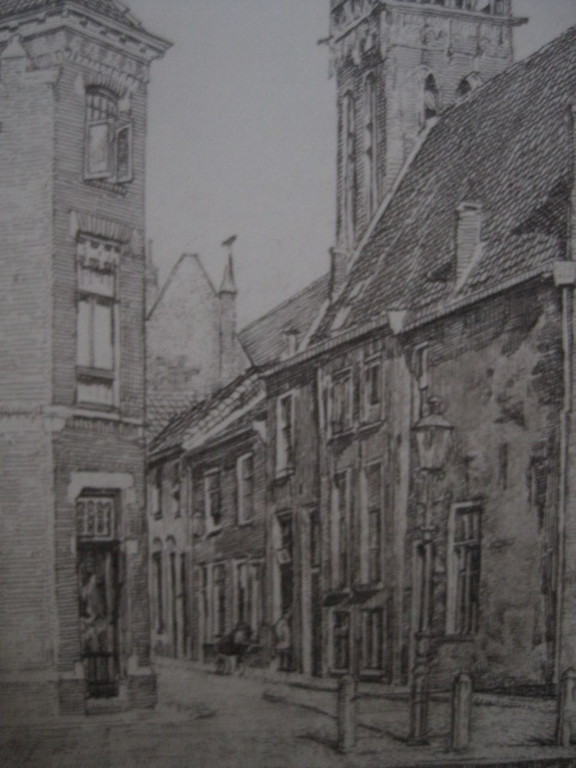 Knappe droge naald Ets van H.Seegers 1878-1956 "Laurenskerk Haarlem"  kopen? Bied vanaf 1!