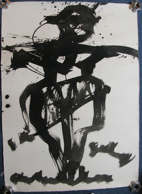 Heyboer, Anton: Gemengde techniek, uit de serie 'Ik Geloof' verkocht voor € 200!