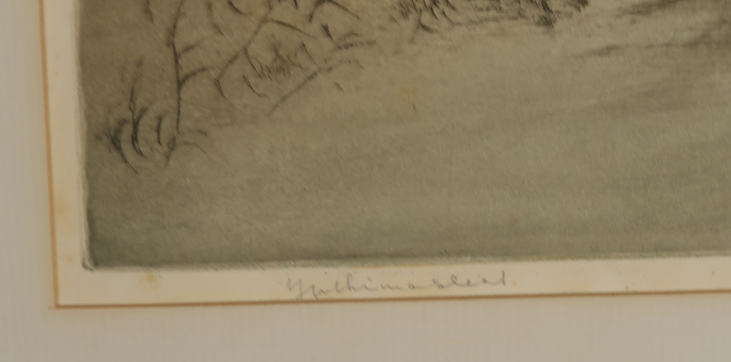 Onbekend gesigneerd: Ets, Zeilboot kopen? Bied vanaf 1!