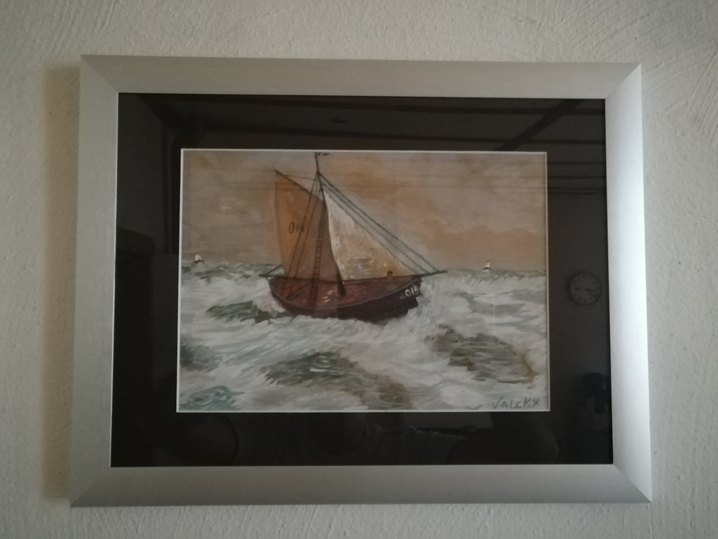 prachtige marine van Petrus Valckx 1920 - pastel op karton - gesigneerd kopen? Bied vanaf 100!