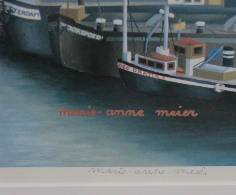 Maria-Anne Meier: Offsetdruk, AMRO bank vooruit - Ingelijst kopen? Bied vanaf 1!
