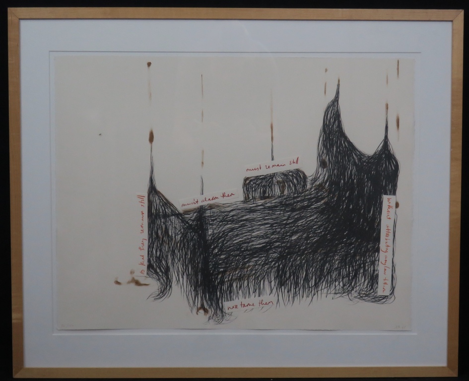 Ansuya Blom: Litho, Collage, Must remain still - Ingelijst kopen? Bied vanaf 35!