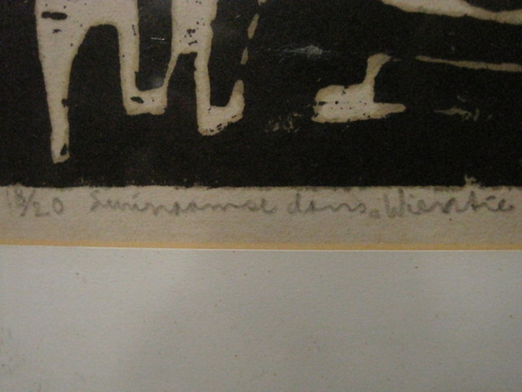 exclusieve houtsnede 18/20 Erwin de Vries (1930-)  kopen? Bied vanaf 1!