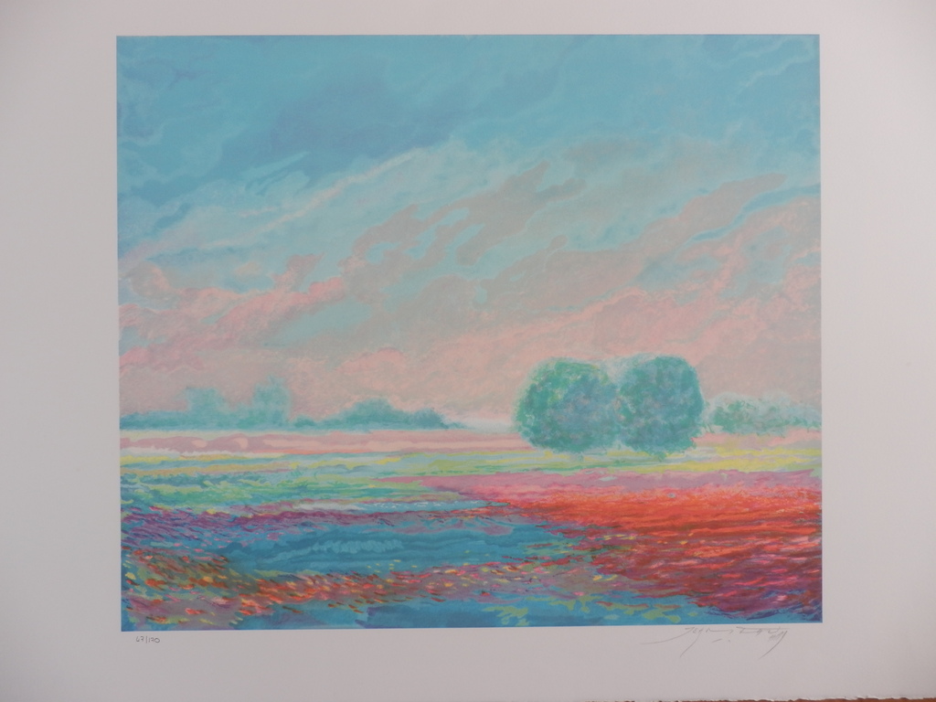 JEAN FERNAND  Grote Kleurenlitho  PAYSAGE  Handgesigneerd kopen? Bied vanaf 45!
