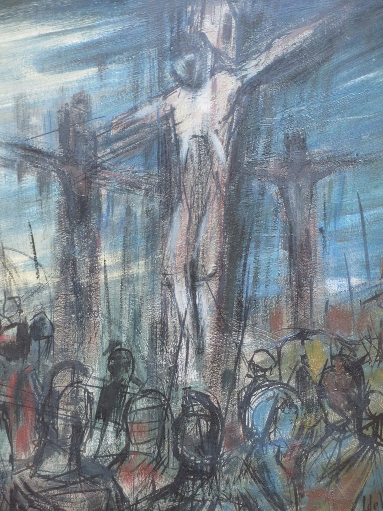 Janus de Winter, Kruisiging, Gemengde techniek kopen? Bied vanaf 120!