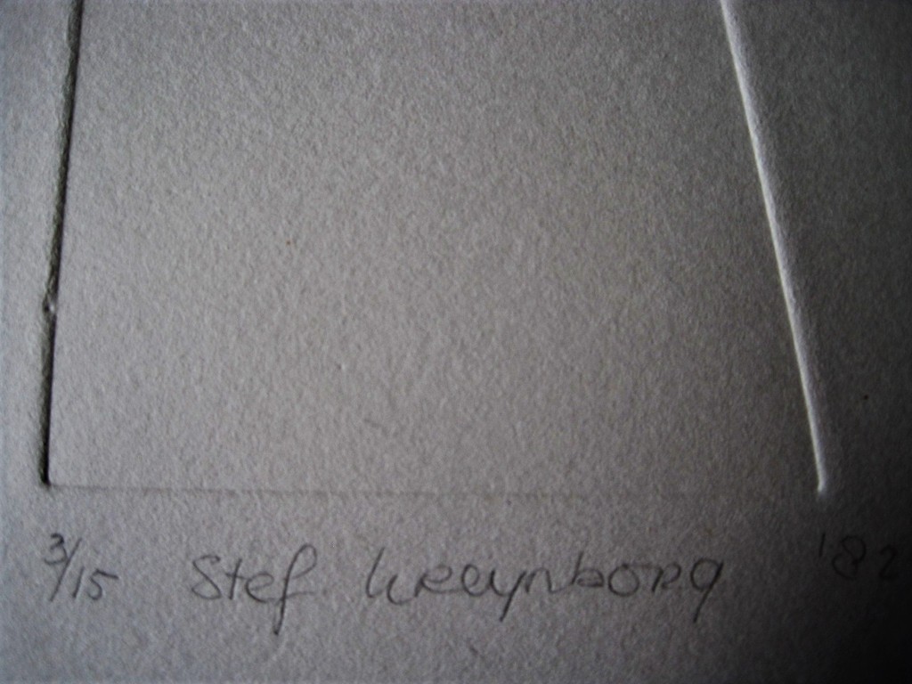 Bijzondere Reliëfdruk "Verbinding" zeer bep oplage 3/15 ges. Stef Kreymborg '82  kopen? Bied vanaf 1!