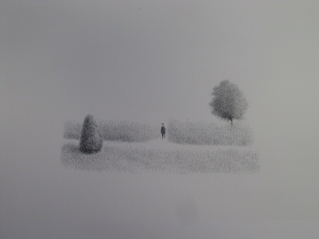 Metten Koornstra - lithografie "man in landschap" ongesigneerd omstreeks 1970 kopen? Bied vanaf 1!