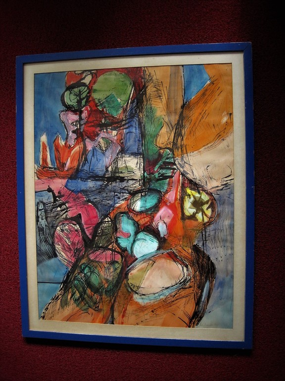 GROOT en Spectaculair expressionistisch Aquarel "Lente" van Rob Brandes (1939-)  kopen? Bied vanaf 1!