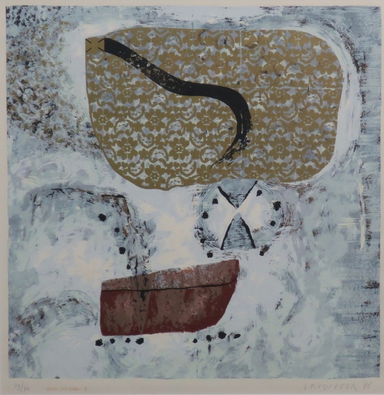 Bert Vredegoor: Zeefdruk, Jardin des Bains II -Ingelijst  kopen? Bied vanaf 35!