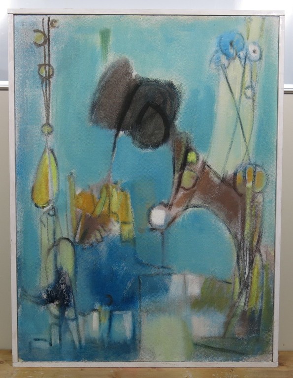 Klaas Boonstra: Olieverf op hardboard, Zonder titel - Ingelijst kopen? Bied vanaf 200!