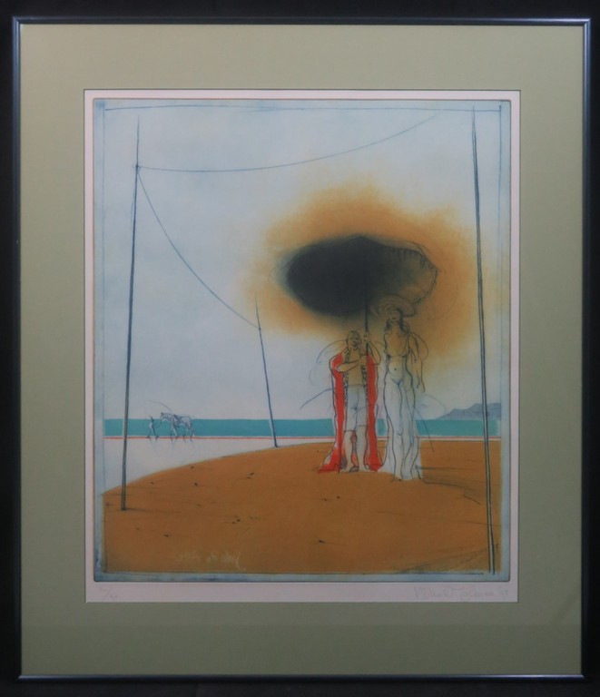 Ronald Tolman: Ets, Joie de vivre - Ingelijst verkocht voor € 95!