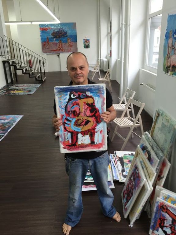 Peter Klashorst - "African Portret" - Origineel Acrylverf Schilderij kopen? Bied vanaf 1!