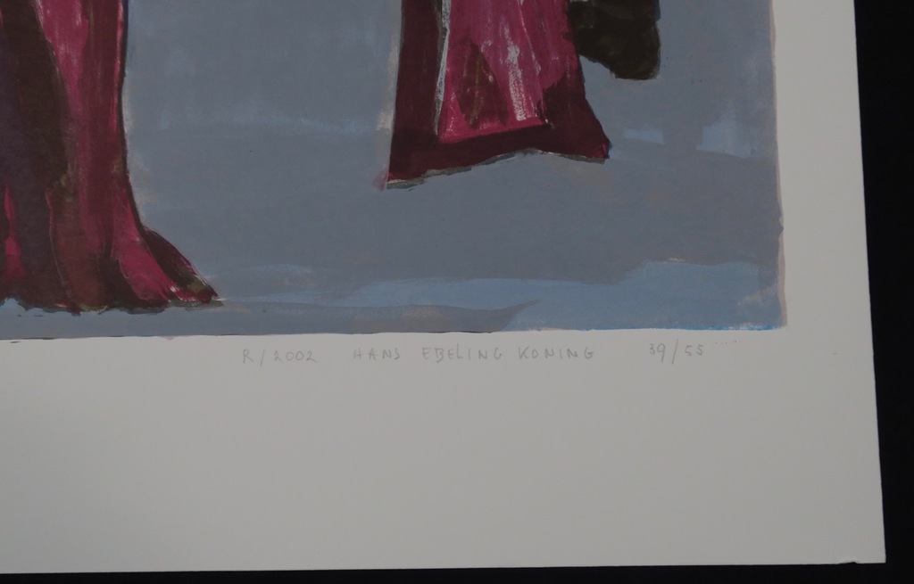 Hans Ebeling Koning: Zeefdruk, Bos (rechts) kopen? Bied vanaf 1!