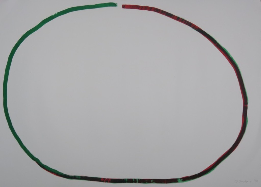 Rob van Koningsbruggen: Litho, Ovaal groen/rood kopen? Bied vanaf 1!