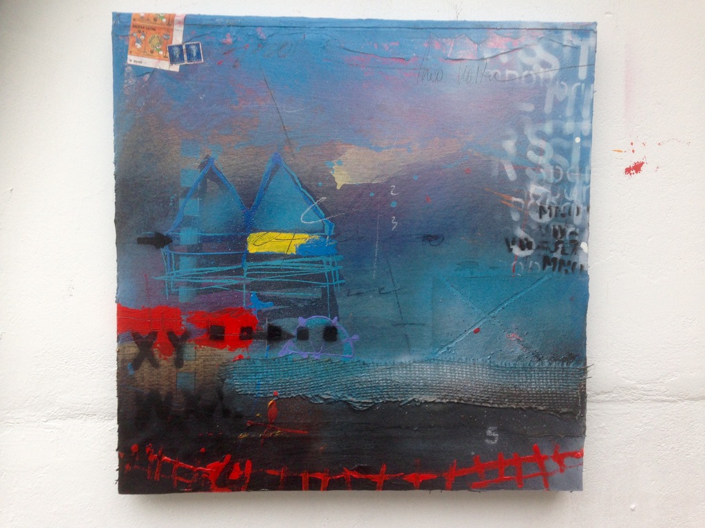 Theo koster:gemengde techniek, blue house kopen? Bied vanaf 1!