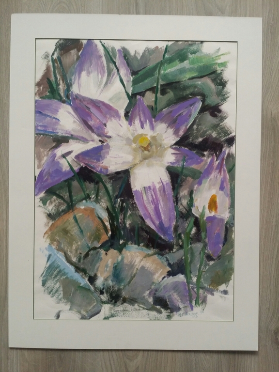 Maria Catharina Verloop. Olieverf op papier. Bloem. kopen? Bied vanaf 1!