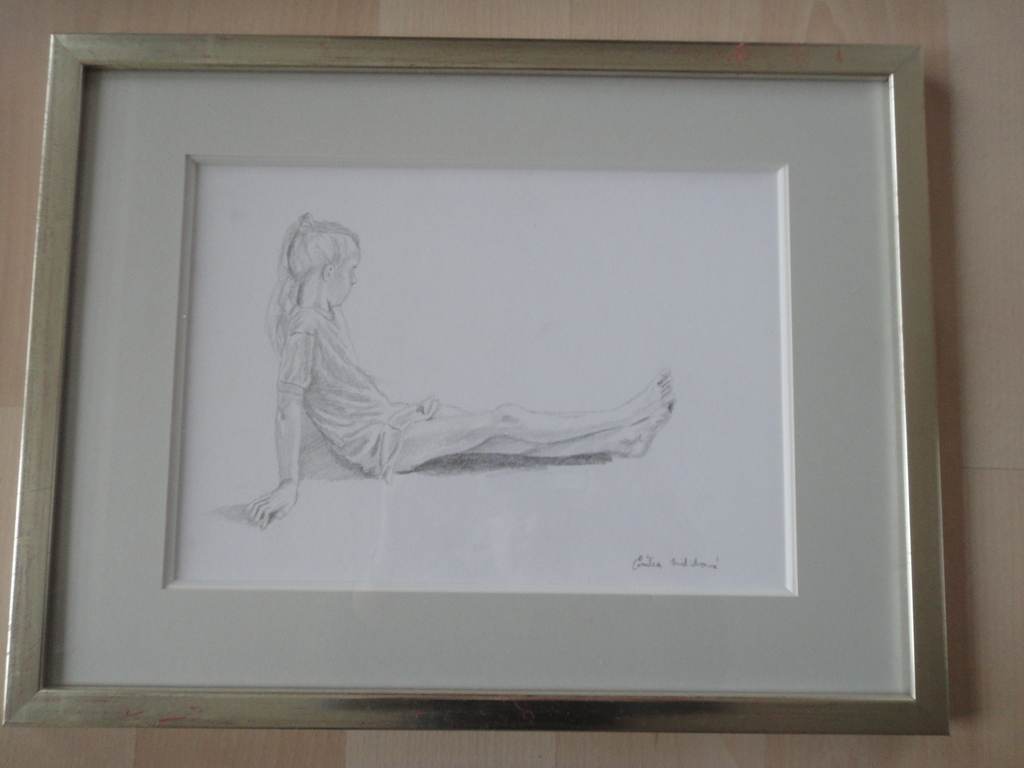 Russische school , tekening, zittend meisje  kopen? Bied vanaf 1!