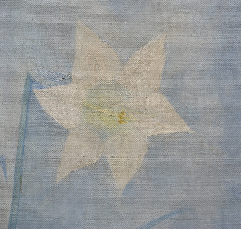 Adeline Maud van Schaik Russell: Impressie van Witte Lelies". Olie op Doek kopen? Bied vanaf 1!