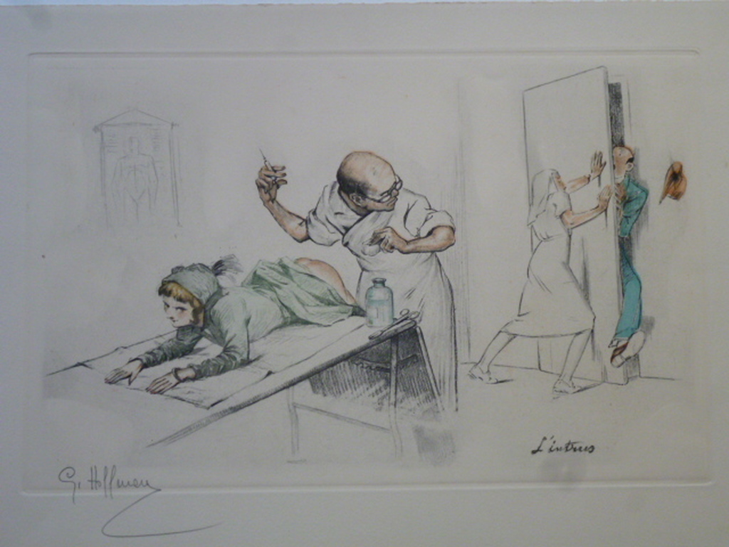 Gaston Hoffmann - kleurenets - L' Intrus verkocht voor € 45!