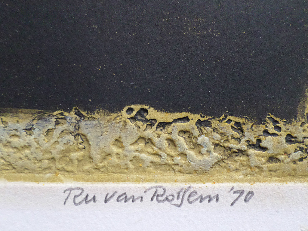 Ru van Rossem - Wandeling door de St. Marco, aquatint ets met reliëfdruk kopen? Bied vanaf 175!