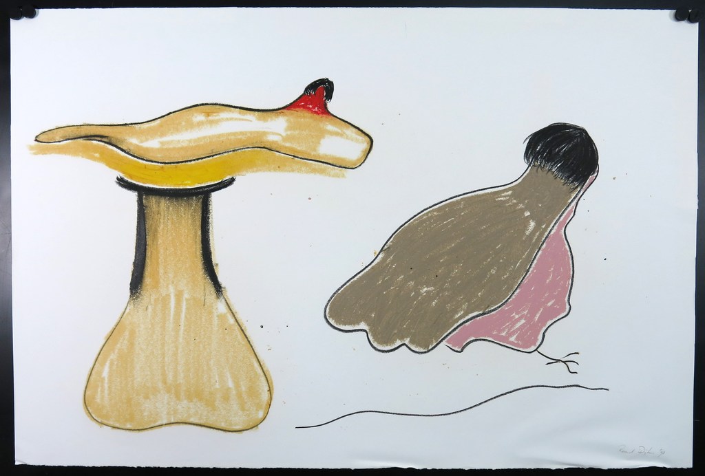 Ruud Dijkers: Gemengde techniek op papier, Paddestoel kopen? Bied vanaf 1!