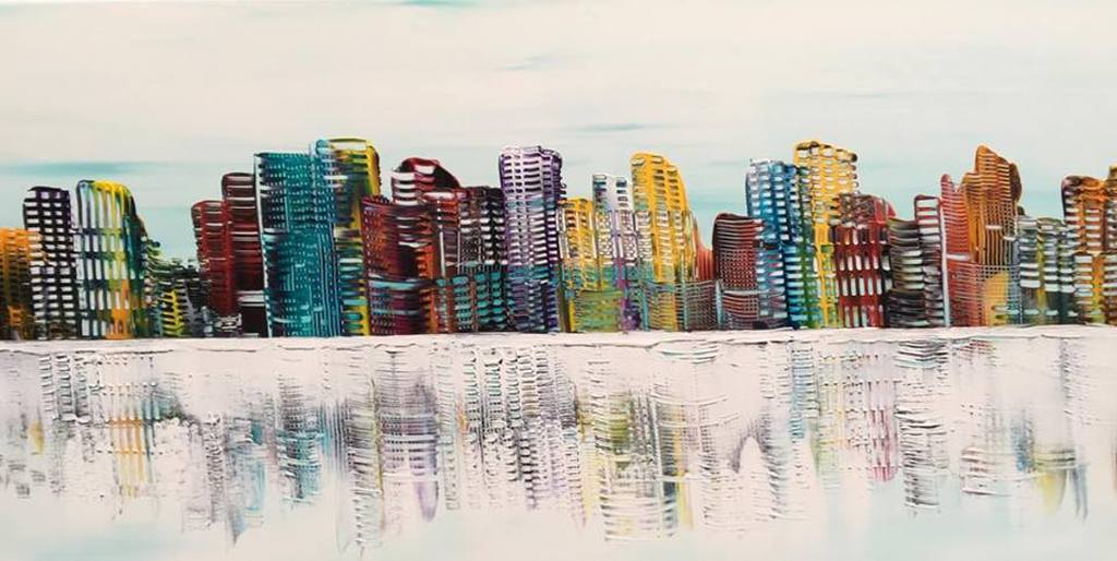 Gena - Skyline - 2017 - Gesigneerd verkocht voor € 220!