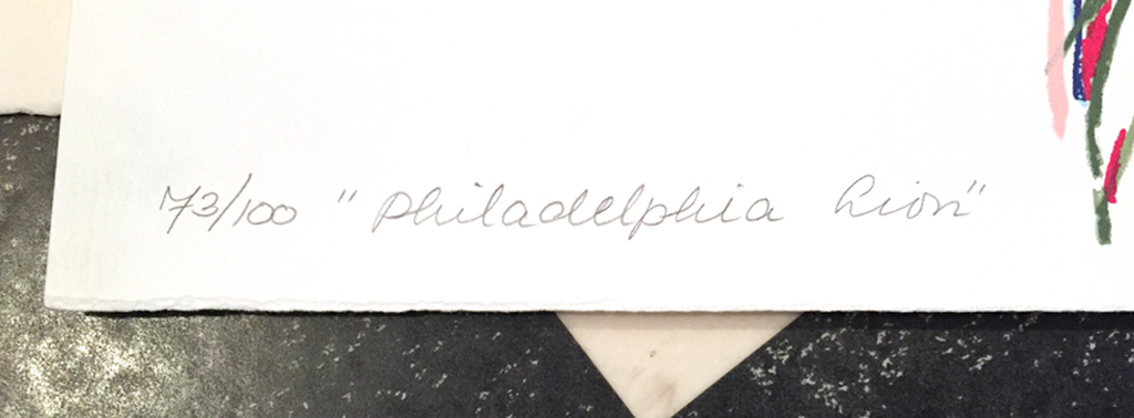 Marijke Boomsma - Philadelphia Lion - gesigneerde zeefdruk - 1998 kopen? Bied vanaf 65!