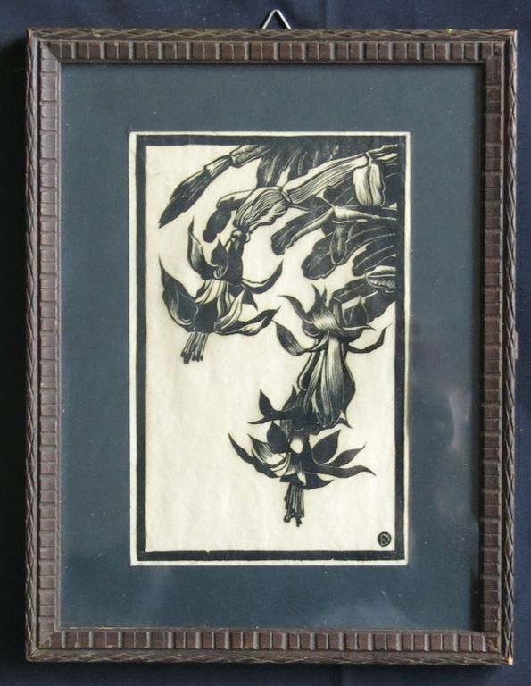 6 x lino/houtsnede o.a. een houtsnede van Jac de Beer, Bloemen kopen? Bied vanaf 20!