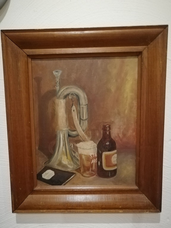 onbekend kunstenaar - stilleven 'café tafereel ' - periode rond1900 -olieverf  kopen? Bied vanaf 1!