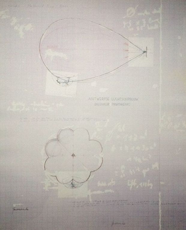 Panamarenko, Manpowered blimp / Papaver - handgesigneerde offset litho verkocht voor € 250!