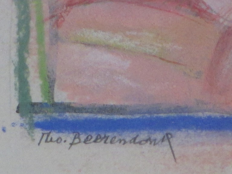 Theo Beerendonk, Vriendinnen in hun spel, Gemengde krijttekening kopen? Bied vanaf 55!