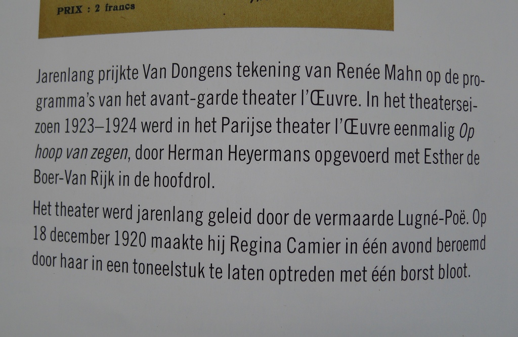 Kees van Dongen,L'oeuvre,programmaboekje met lithografie op omslag,1922 kopen? Bied vanaf 150!
