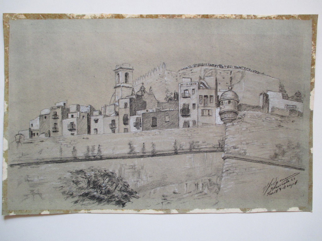 Onbekend, tekening, Peniscola '63 kopen? Bied vanaf 25!