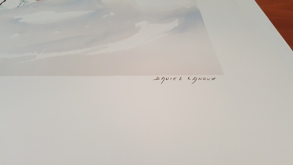 DANIEL LANOUX - VUE DANS LES ALPES, Lithografie, handgesigneerd, oplage 600 kopen? Bied vanaf 1!