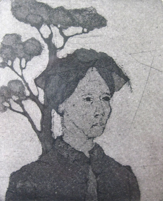 Laetitia de Haas - VROUWTJE - ets/aquatint kopen? Bied vanaf 1!