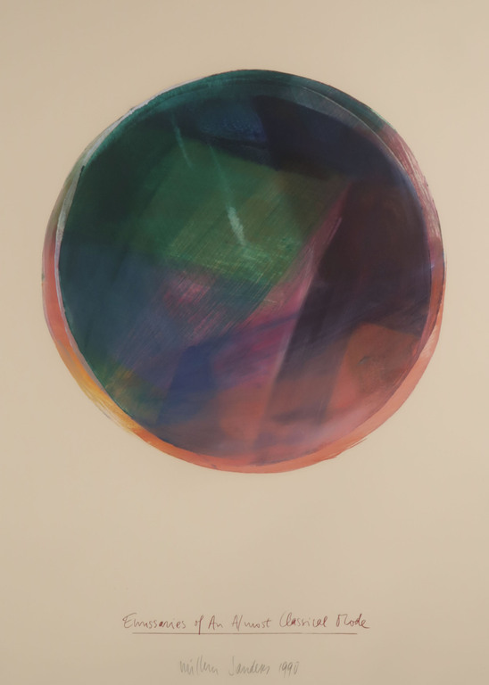 Willem Sanders: Gouache op papier, Emissaries of an almost.. - Ingelijst (Groot) kopen? Bied vanaf 80!