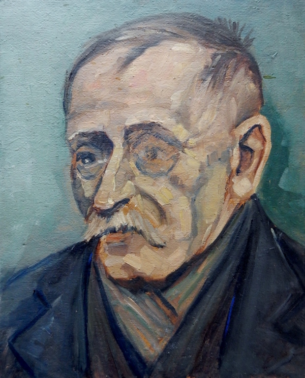 Job Frese (1914-1986) - Olieverf - Portret oude man kopen? Bied vanaf 1!