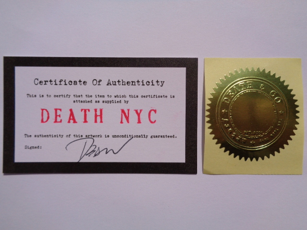 DEATH NYC GROTE PRINT ! "KATE MOSS AK" 26/100, gesigneerd met COA en goldsticker kopen? Bied vanaf 33!